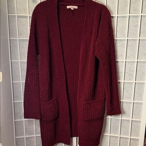 Old Navy Deep Maroon Knit Cardigan